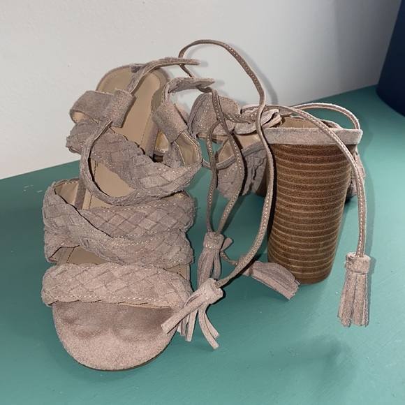 Bcbgeneration Taupe Braided Strappy High Heel - Picture 5 of 5